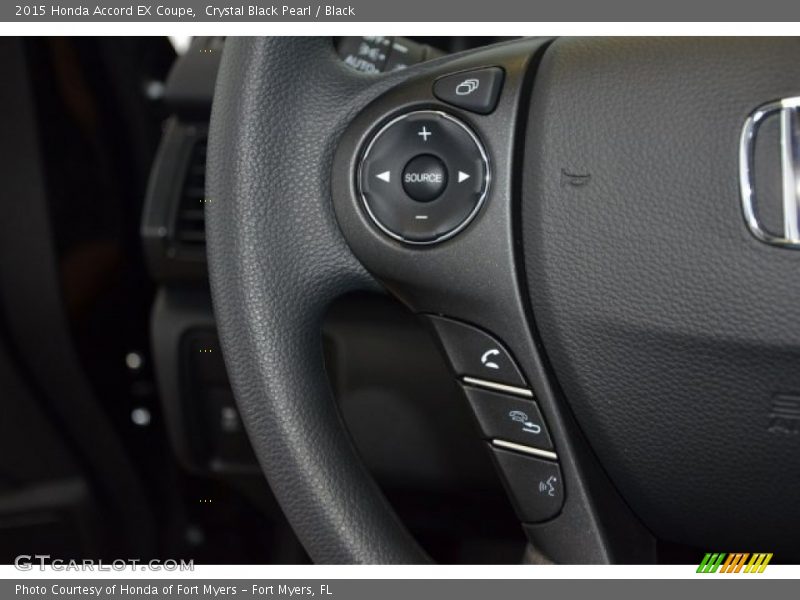 Crystal Black Pearl / Black 2015 Honda Accord EX Coupe
