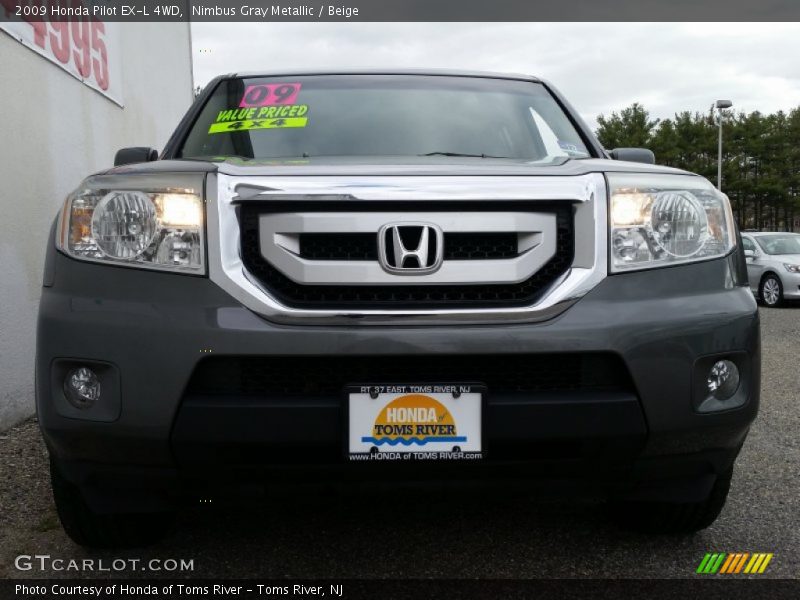 Nimbus Gray Metallic / Beige 2009 Honda Pilot EX-L 4WD