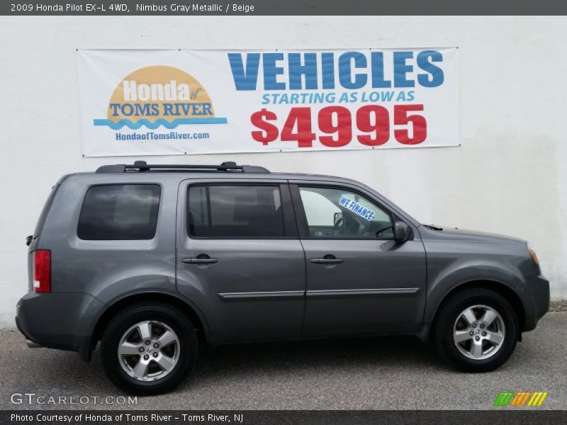 Nimbus Gray Metallic / Beige 2009 Honda Pilot EX-L 4WD