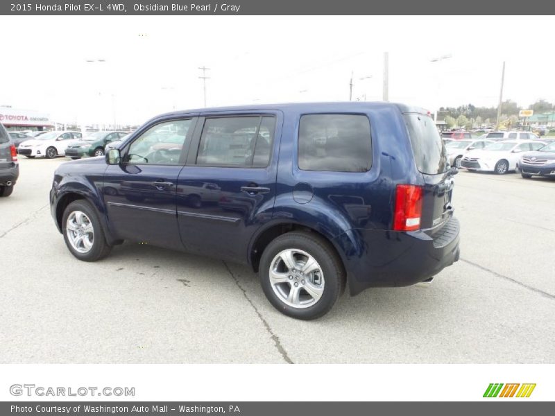 Obsidian Blue Pearl / Gray 2015 Honda Pilot EX-L 4WD