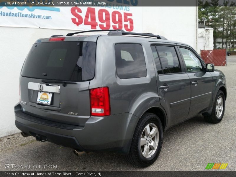 Nimbus Gray Metallic / Beige 2009 Honda Pilot EX-L 4WD