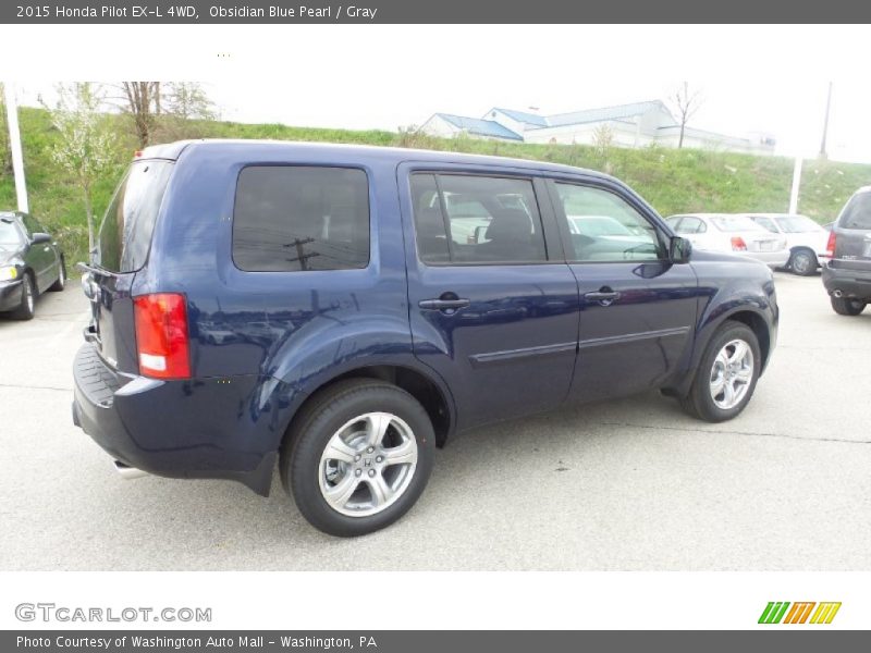 Obsidian Blue Pearl / Gray 2015 Honda Pilot EX-L 4WD
