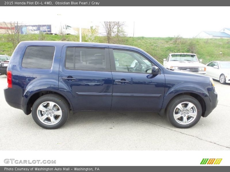 Obsidian Blue Pearl / Gray 2015 Honda Pilot EX-L 4WD