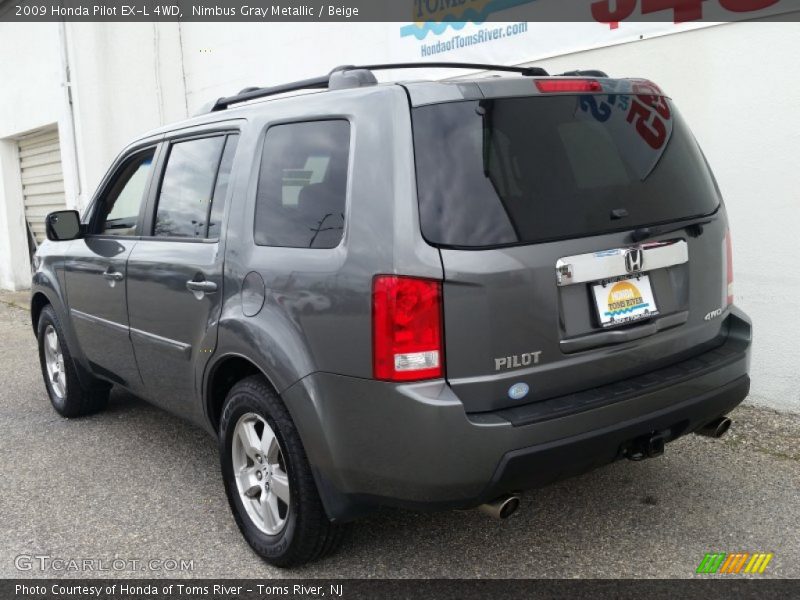 Nimbus Gray Metallic / Beige 2009 Honda Pilot EX-L 4WD