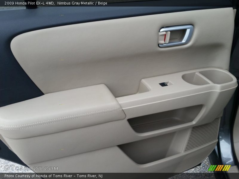 Nimbus Gray Metallic / Beige 2009 Honda Pilot EX-L 4WD