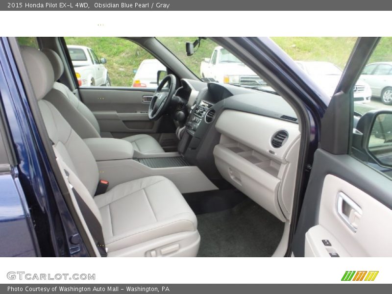 Obsidian Blue Pearl / Gray 2015 Honda Pilot EX-L 4WD