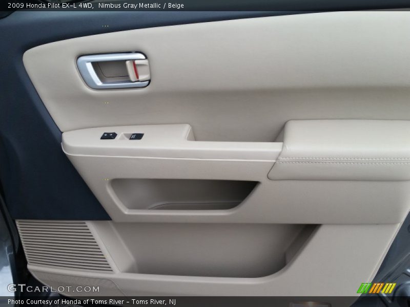 Nimbus Gray Metallic / Beige 2009 Honda Pilot EX-L 4WD