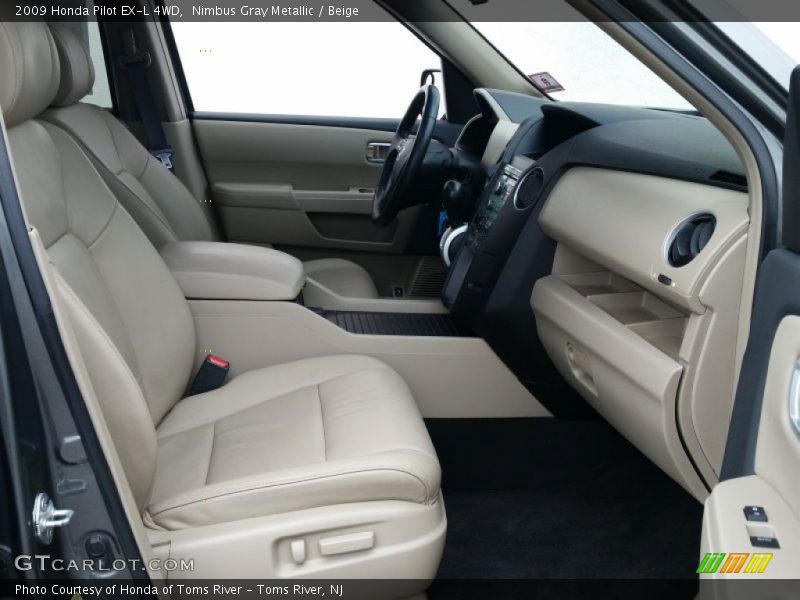 Nimbus Gray Metallic / Beige 2009 Honda Pilot EX-L 4WD