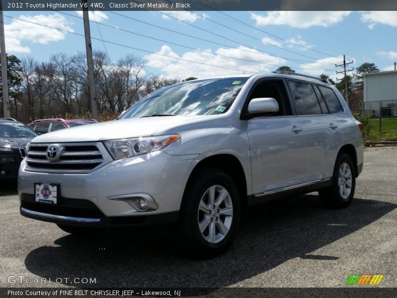 Classic Silver Metallic / Black 2012 Toyota Highlander V6 4WD