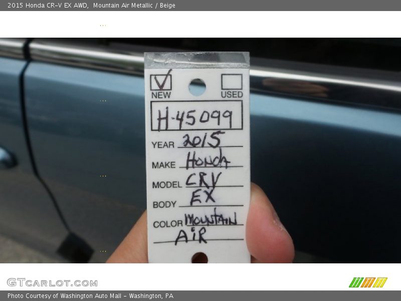 Mountain Air Metallic / Beige 2015 Honda CR-V EX AWD