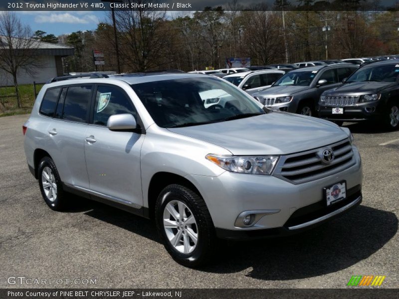 Classic Silver Metallic / Black 2012 Toyota Highlander V6 4WD