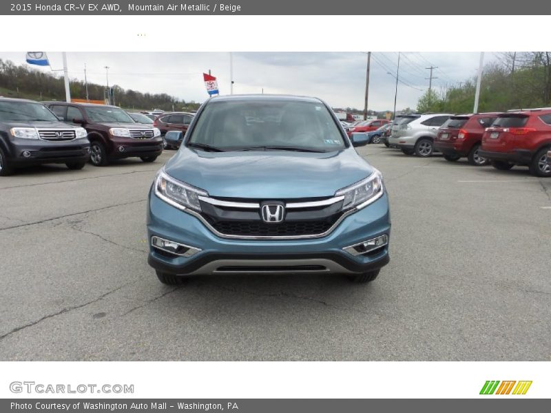 Mountain Air Metallic / Beige 2015 Honda CR-V EX AWD