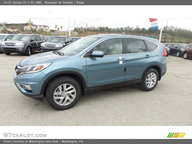 Mountain Air Metallic / Beige 2015 Honda CR-V EX AWD