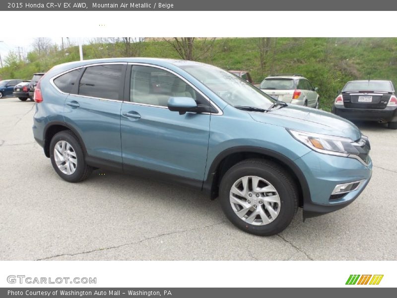 Mountain Air Metallic / Beige 2015 Honda CR-V EX AWD