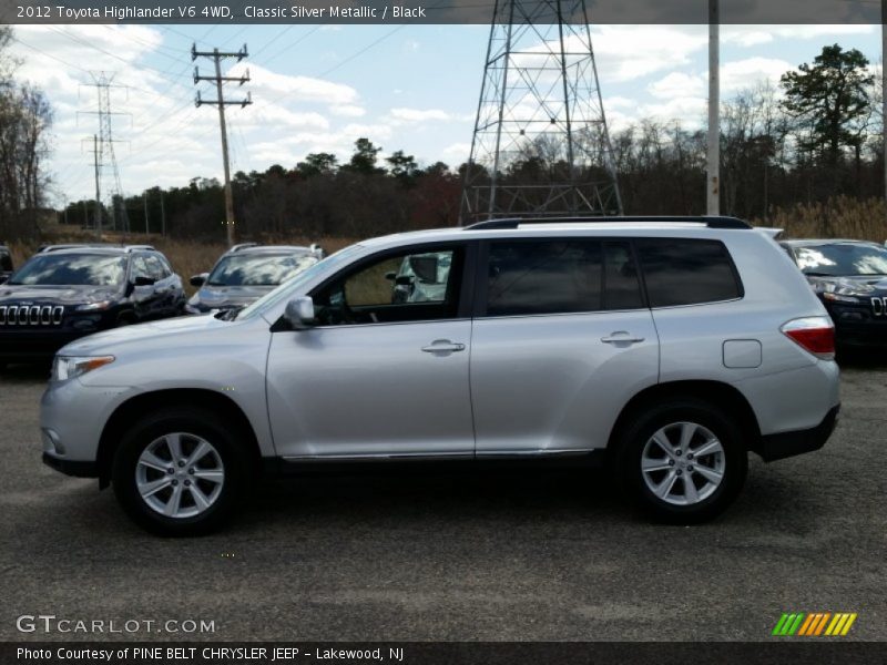 Classic Silver Metallic / Black 2012 Toyota Highlander V6 4WD
