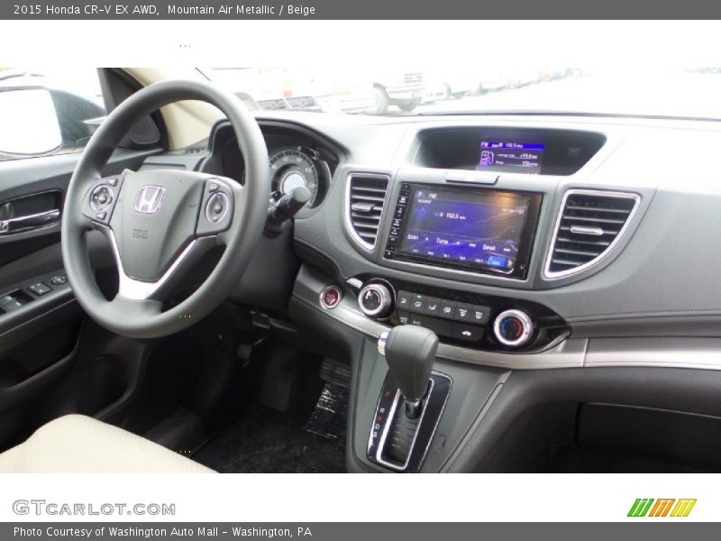 Mountain Air Metallic / Beige 2015 Honda CR-V EX AWD