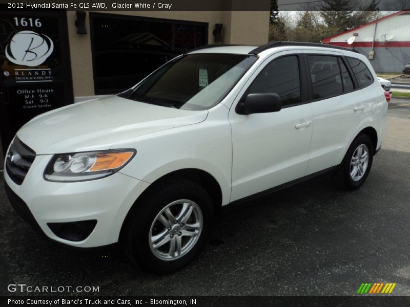 Glacier White / Gray 2012 Hyundai Santa Fe GLS AWD