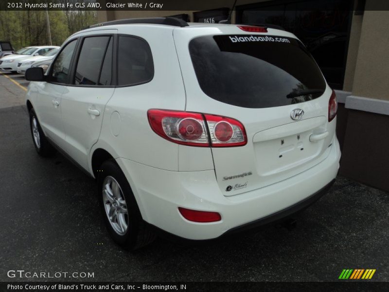 Glacier White / Gray 2012 Hyundai Santa Fe GLS AWD