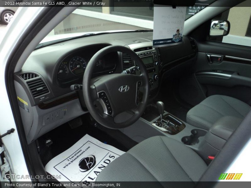 Glacier White / Gray 2012 Hyundai Santa Fe GLS AWD