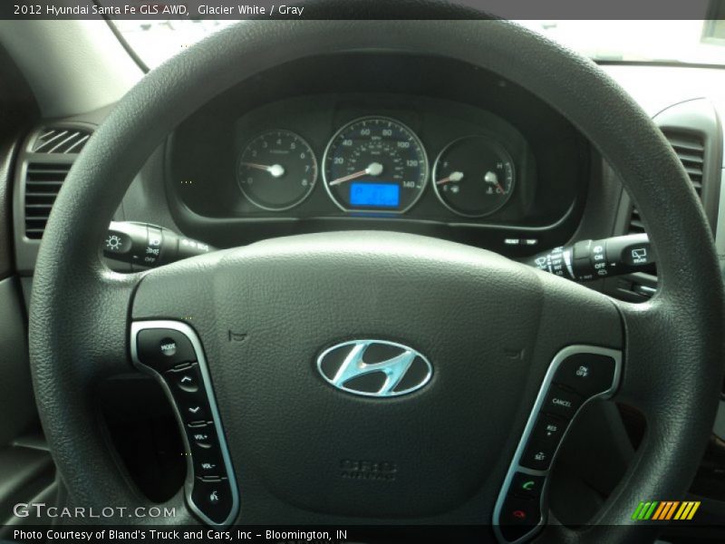 Glacier White / Gray 2012 Hyundai Santa Fe GLS AWD