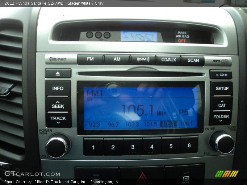 Glacier White / Gray 2012 Hyundai Santa Fe GLS AWD