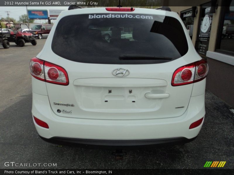 Glacier White / Gray 2012 Hyundai Santa Fe GLS AWD