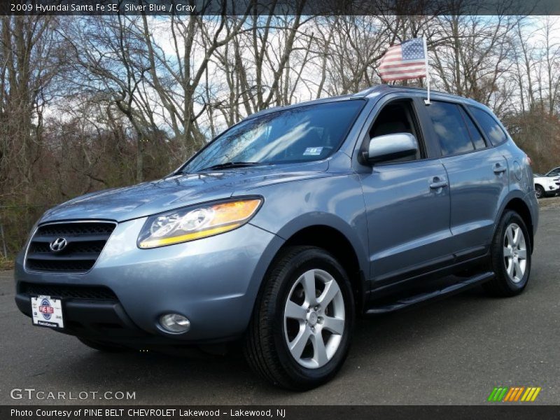 Silver Blue / Gray 2009 Hyundai Santa Fe SE
