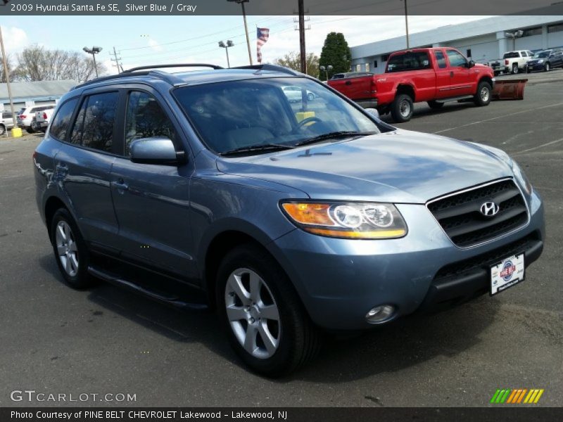 Silver Blue / Gray 2009 Hyundai Santa Fe SE