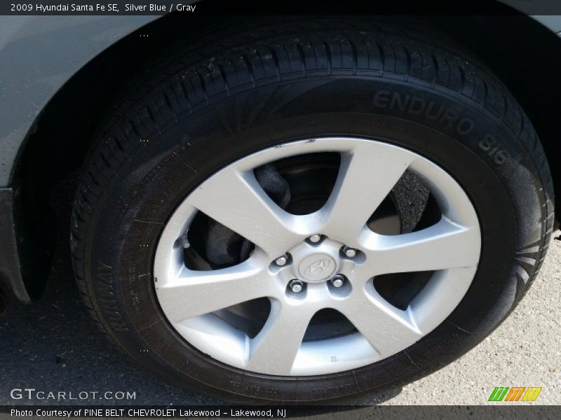 Silver Blue / Gray 2009 Hyundai Santa Fe SE