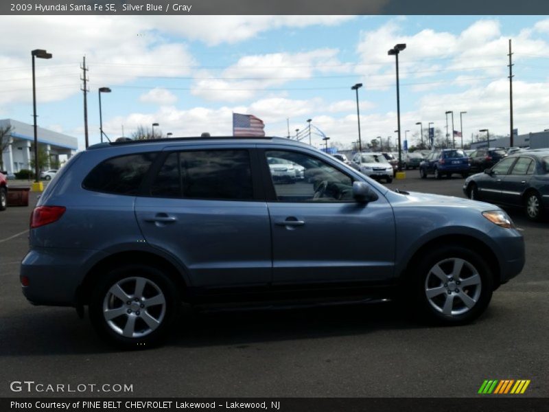 Silver Blue / Gray 2009 Hyundai Santa Fe SE