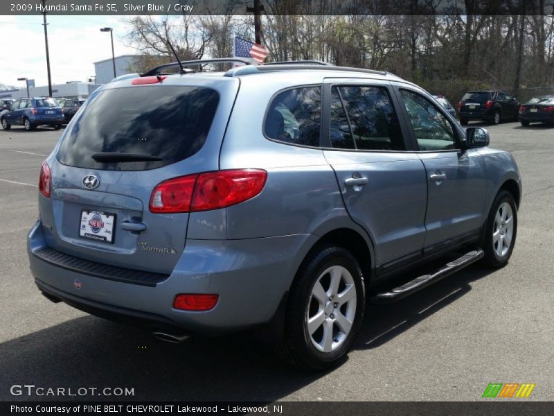 Silver Blue / Gray 2009 Hyundai Santa Fe SE