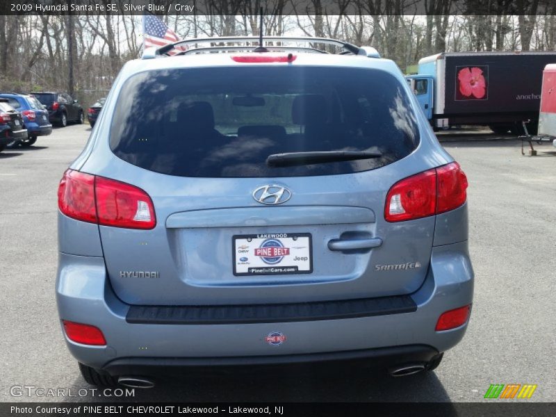 Silver Blue / Gray 2009 Hyundai Santa Fe SE