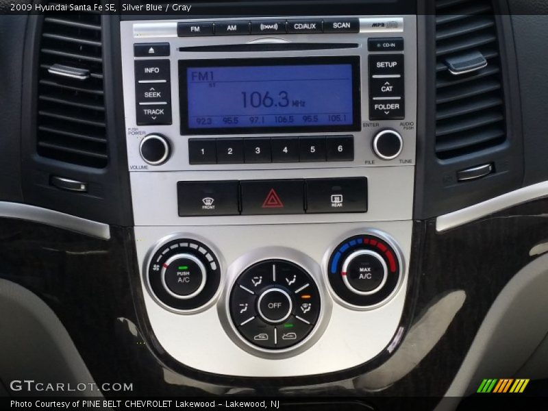 Silver Blue / Gray 2009 Hyundai Santa Fe SE