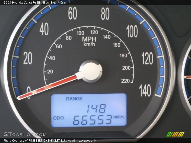 Silver Blue / Gray 2009 Hyundai Santa Fe SE