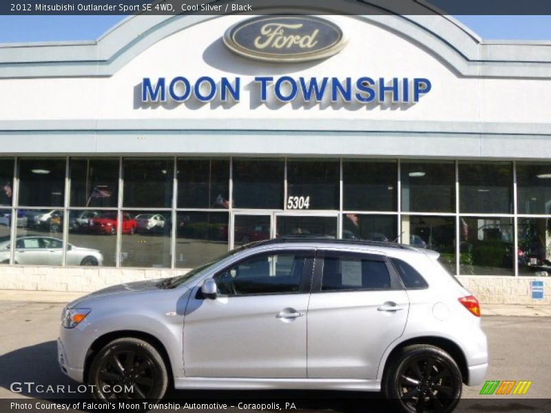 Cool Silver / Black 2012 Mitsubishi Outlander Sport SE 4WD