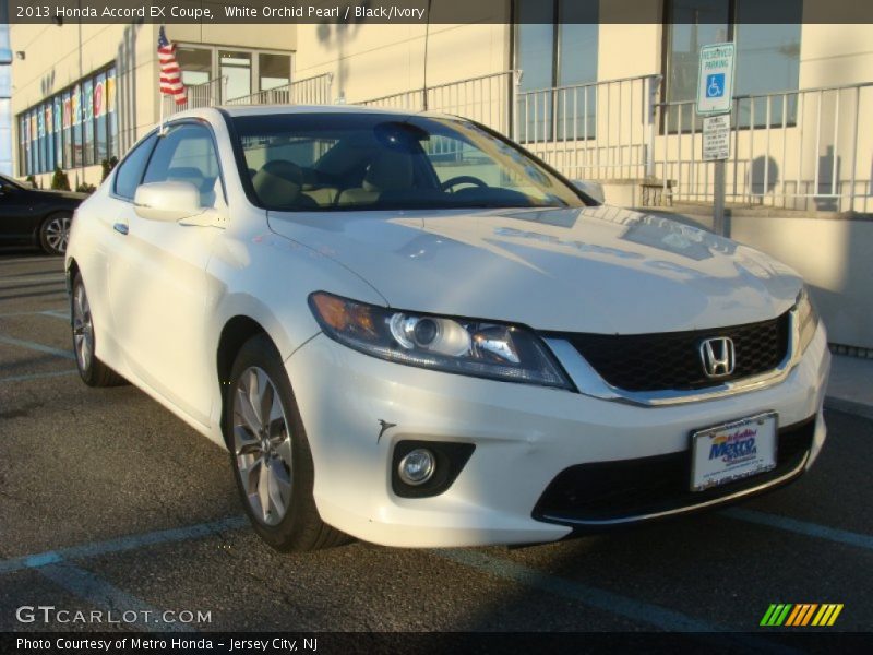 White Orchid Pearl / Black/Ivory 2013 Honda Accord EX Coupe