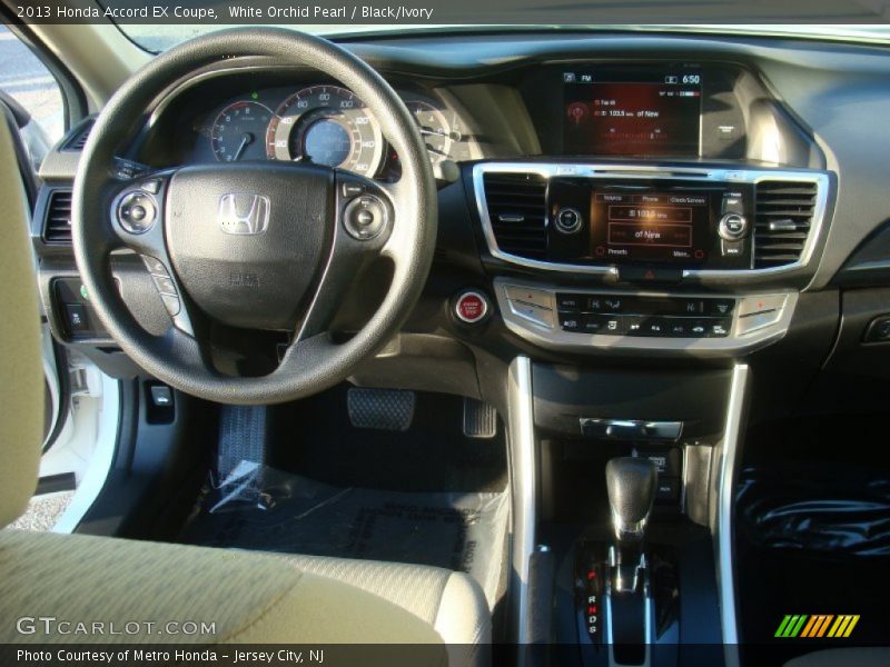 White Orchid Pearl / Black/Ivory 2013 Honda Accord EX Coupe