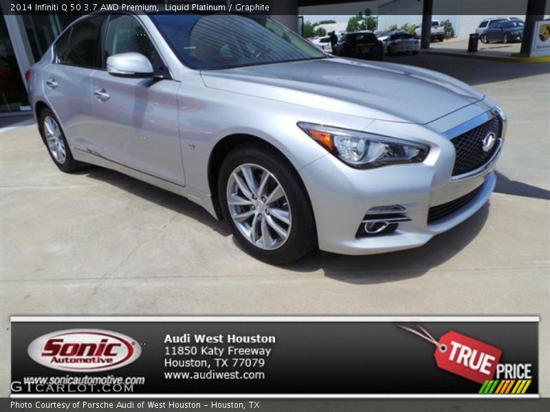 Liquid Platinum / Graphite 2014 Infiniti Q 50 3.7 AWD Premium