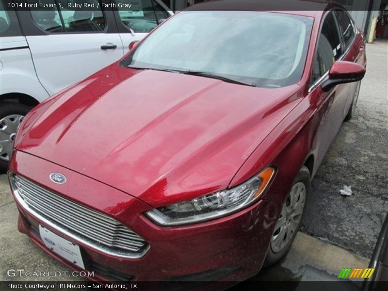 Ruby Red / Earth Gray 2014 Ford Fusion S