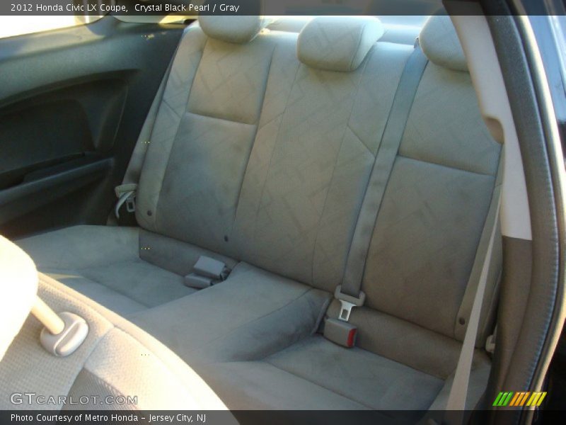 Crystal Black Pearl / Gray 2012 Honda Civic LX Coupe