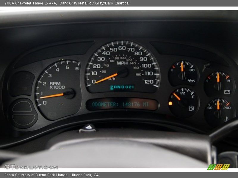 Dark Gray Metallic / Gray/Dark Charcoal 2004 Chevrolet Tahoe LS 4x4