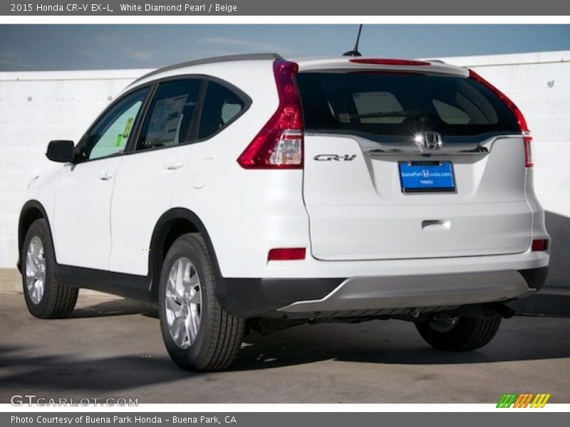 White Diamond Pearl / Beige 2015 Honda CR-V EX-L