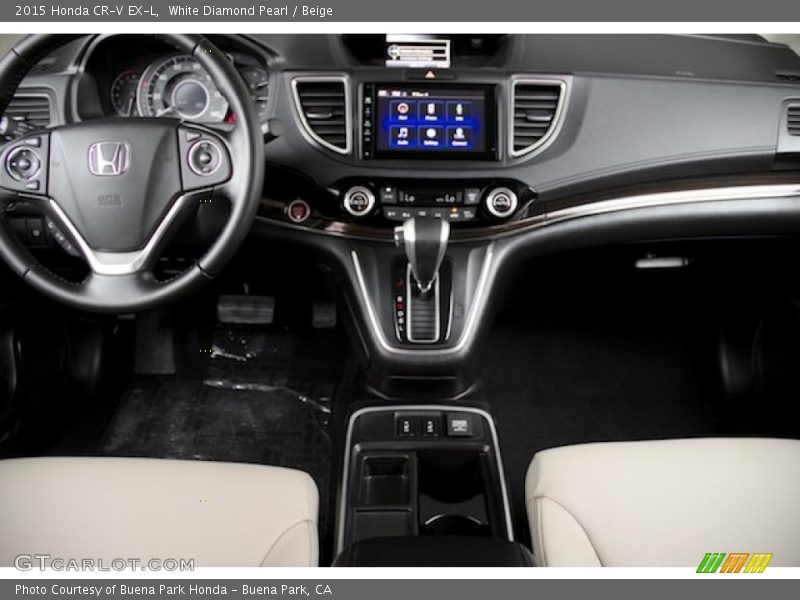 White Diamond Pearl / Beige 2015 Honda CR-V EX-L