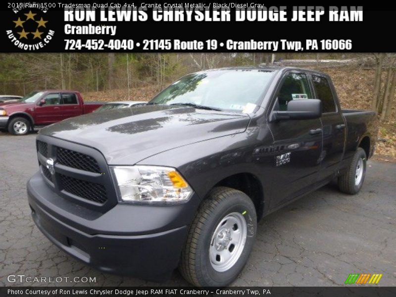 Granite Crystal Metallic / Black/Diesel Gray 2015 Ram 1500 Tradesman Quad Cab 4x4