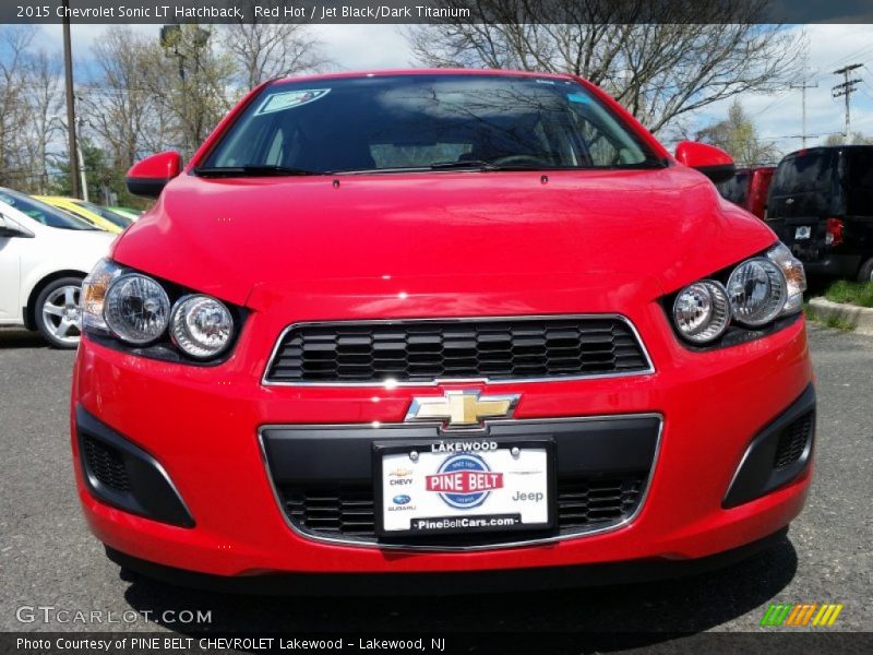 Red Hot / Jet Black/Dark Titanium 2015 Chevrolet Sonic LT Hatchback