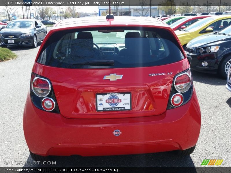 Red Hot / Jet Black/Dark Titanium 2015 Chevrolet Sonic LT Hatchback