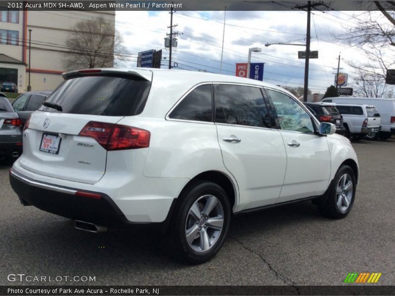 Aspen White Pearl II / Parchment 2012 Acura MDX SH-AWD