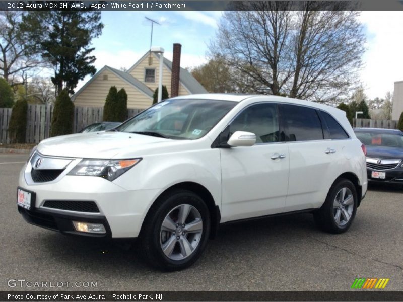 Aspen White Pearl II / Parchment 2012 Acura MDX SH-AWD