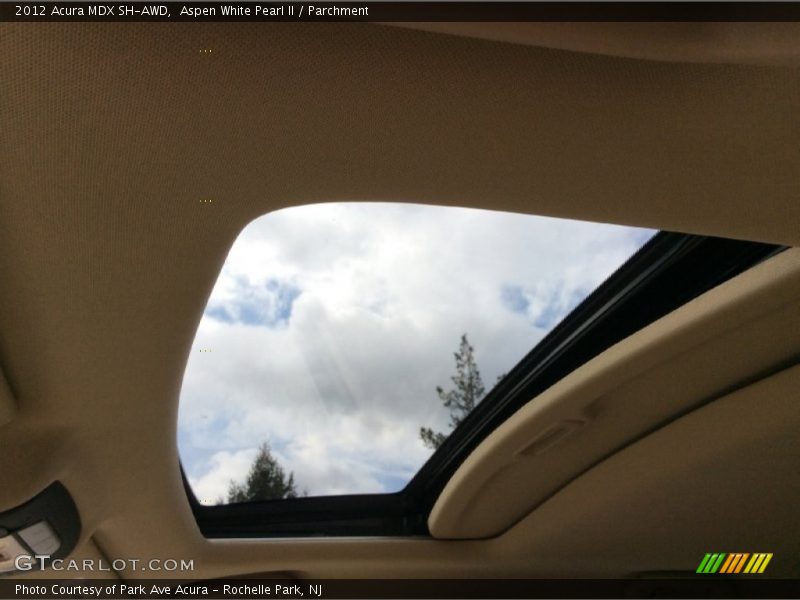 Aspen White Pearl II / Parchment 2012 Acura MDX SH-AWD