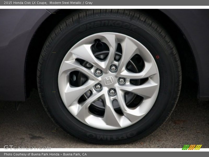 Modern Steel Metallic / Gray 2015 Honda Civic LX Coupe